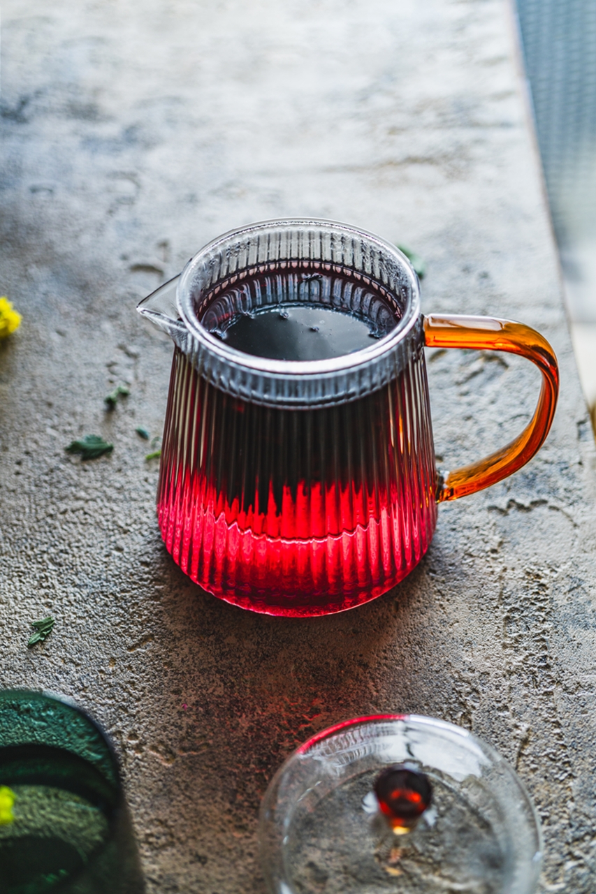 MPL czajnik JUSTINE ze szklanym filtrem 1 BURSZTYN MPL borosilacate glass JUSTINE tea pot 1,0 L AMBER - obrazek 4