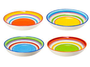 Dolomitowa MICHA sałatkowa 33 x 7 cm kolorowa DOLOMITE BIG salad bowl 24306303