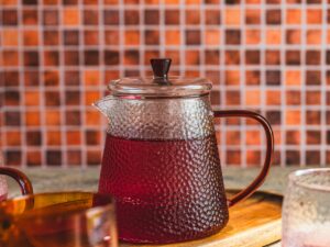 MPL czajnik JACK ze szklanym filtrem 1,0l BURSZTYN MPL borosilacate glass JACK tea pot 1,0 L AMBER