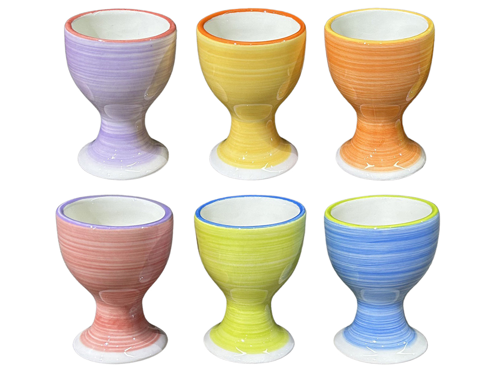 Ceramiczna linia PASKI - podstawka do jajka mix ko Ceramic STRIPES line EGG holder mix col 24325649