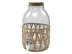 Party szklany słoik z kranikiem i korkiem BOHO 5,5 PARTY glass jar with tap BOHO 5,5 l 23468546