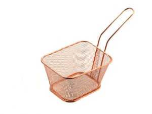 Stalowy koszyk w kol miedzi z rączką do serwowania Stainless French fries bascet COOPER 22275559C