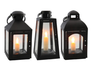 LED latarenka ze swieczką 21 cm mix  LED Lantern with candle timer 23142271