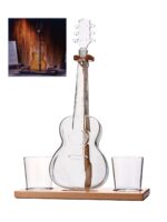 MPL Szklana karafka GITARA na stojaku MPL Glass decanter GUITAR shape on a stand