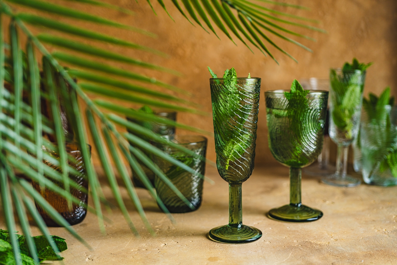ARBRE kieliszek do szampana ZIELONY ARBRE champagne glass GREEN - obrazek 3