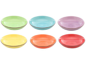 Ceramiczna linia RAINBOW - DUŻA miska 23 cm mix ko Ceramic RAINBOW line BOWL 23 cm mix col 24326746