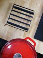 METALOWY druciany podstawek pod garnek, doniczkę 1 Wire metal coaster BLACK 18x18X2,5 cm 22170250