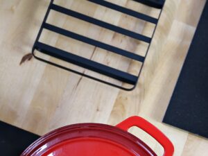 METALOWY druciany podstawek pod garnek, doniczkę 1 Wire metal coaster BLACK 18x18X2,5 cm 22170250