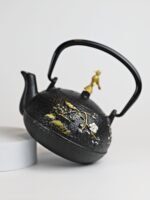 Żeliwny czajnik dzbanek zaparzacz 0,3 l złoty ptas Cast iron japanese teapot 0,3L 22170629 gold bird