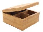 Bambusowe pudełko do herbaty 4 kwadrat 16x16 cm Bamboo serie tea box 4 square 23201092