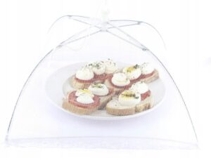 MOSKITIERA OSŁONA SIATKA NA JEDZENIE45 cm biała Material food cover BIG 45 cm WHITE 22092530