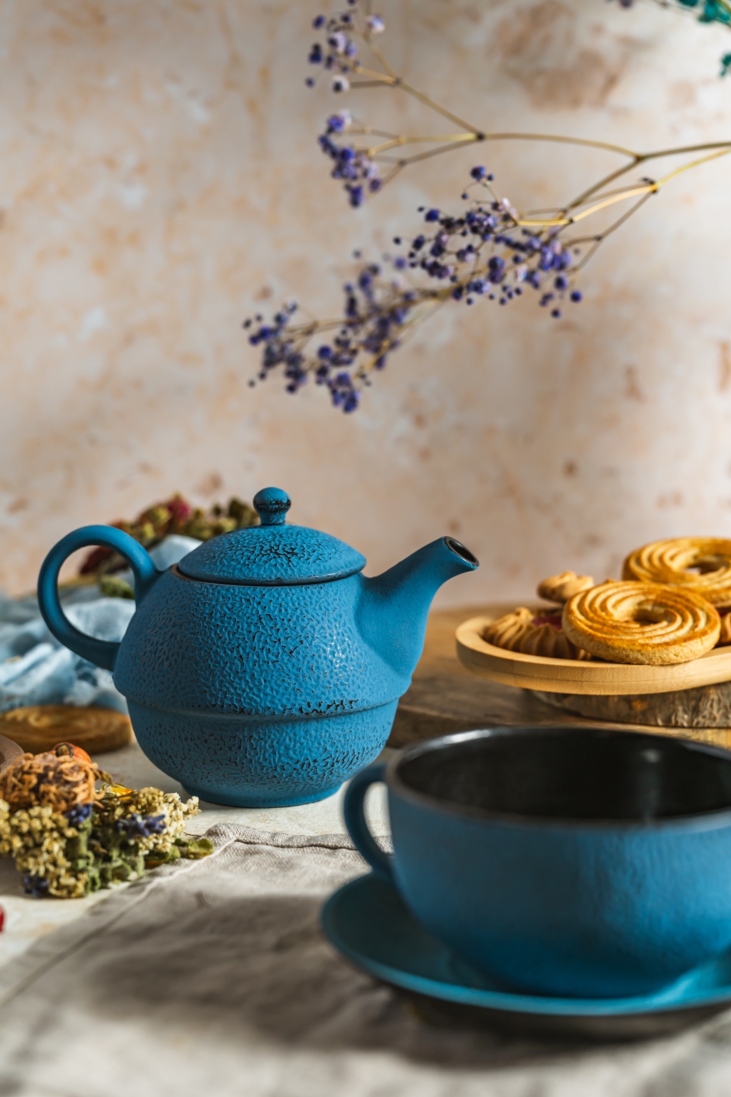 Żeliwny dzbanek i filiżanka TEA FOR ONE 0,4 l GIFT Cast iron TEA 4 ONE set 0,4l GIFT TURQUISE - obrazek 4