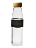 Thermal BOTTLE double glass with BAMBOO cork Water thermal BOTTLE double glass with BAMBOO SALE