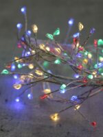 LED drucik gałązka kolorowe 100 diod 1m AA wewnętr LED wire cluster multi 100 light 1m 23139164 AA