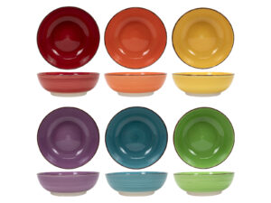 Ceramiczna linia RAINBOW - DUŻA miska WYSOKA 22,5c Ceramic RAINBOW line BOWL 22,5 cm mix col 24326748