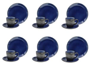 Ceramiczna linia BLACK JEANS GRANAT kawowa 18 el Ceramic Black JEANS NAVY coffe 18 set 24328326