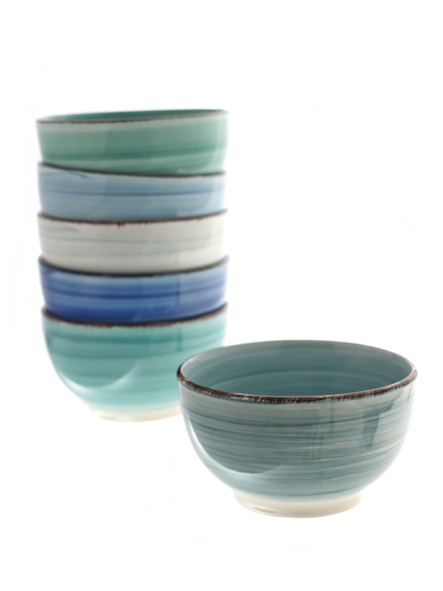 Ceramiczna linia BLUE- miska 14 cm mix niebieskieg Ceramic BLUE line BOWL 14 cm mix of blue 24307052