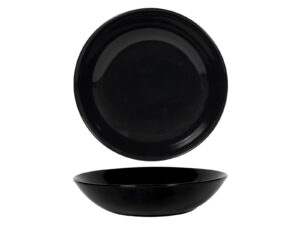 Ceramiczna linia CZARNY POŁYSK talerz głęboki 20cm Ceramic GLOSSY BLACK line salad plate 24306521