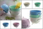 Metalowy koszyk na owoce imitacja cedzak 20 PASTEL Fruit basket colander imitat 20 cm 22180154 PASTEL