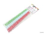 PARTY słomki plastikowe do kubków z metal zakrętką Plastic straws set 6 pcs colorful 23468302