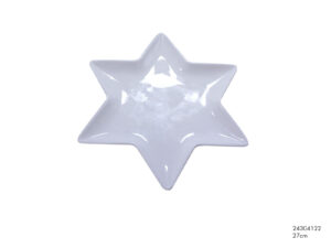 Deco Xmas porcelanowa patera GWIAZDA 27 cm BIAŁA Deco Xmas porcelain dish STAR WHITE 27cm 24304122
