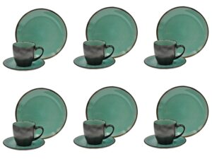 Ceramiczna linia BLACK JEANS TURKUS kawowa 18 el Ceramic Black Jeans TURQUISE coffe 18 set 24328320