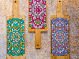 Porcelanowa linia MANDALA patera bambus do serw.  Porcelain MANDALA line serv bamboo plate 24324352