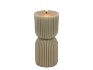 LED świeczka RIBBED 7x15 cm GREY LED candle RIBBED 7x15 cm GREY 23145264