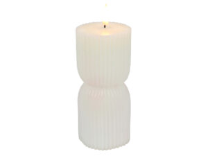 LED świeczka RIBBED 7x15 cm BIAŁA LED candle RIBBED 7x15 cm WHITE 23145203