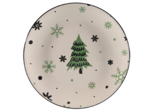 Ceramiczna linia ZIMOWE DRZEWKO talerzyk 19 cm Ceramic WINTER TREE plate 19 cm 23105706