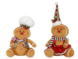 Deco zimowy PIERNIK 32 cm siedzący MIX wzorów Deco Winter GINGERBREAD 32cm siting MIX 23097726