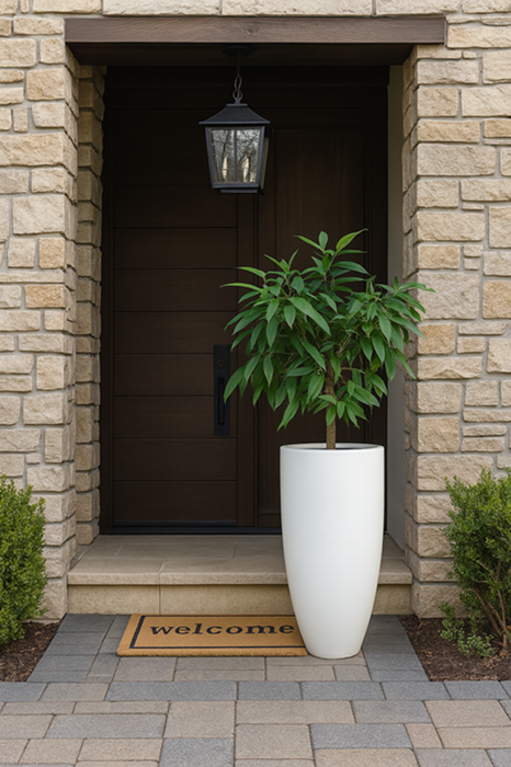 DONICA poliestrowa POŁYSK BIAŁY 50x88 FLOWER POT polyester glossy white 9016 50x88 - obrazek 2