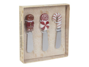 Deco Xmas noże do sera 3 sztuki CUKIERKI wzór Deco Xmas cheese knives 3-piece set CANDY 23106006