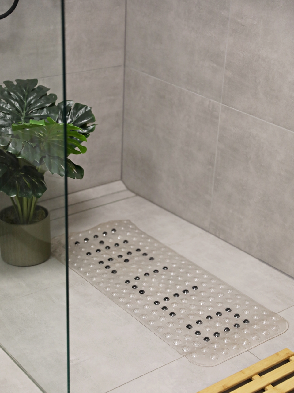 Łazienkowa mata do wanny brodzika 100x40 HELLO BATH or SHOWER buble MAT 100x40 HELLO - obrazek 4