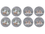 Filcowe podkladki 10 cm zestaw 4 ZIMOWE SZARY 2 w  Felt coaster mat set 4 10 WINTER GREY MIX 23099462