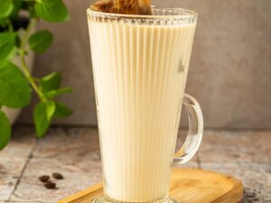 Szklanka SKOŚNA kubek latte 300ml 14x7,5 cm RYFLE Glass cup V- SHAPE 14x17,5 cm RIFFLES 27022245