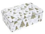 Zimowa puszka ZIELONE CHOINKI 20x13x7cm Deco WINTER Tin box GREEN TREES 20x13x7cm 23465052