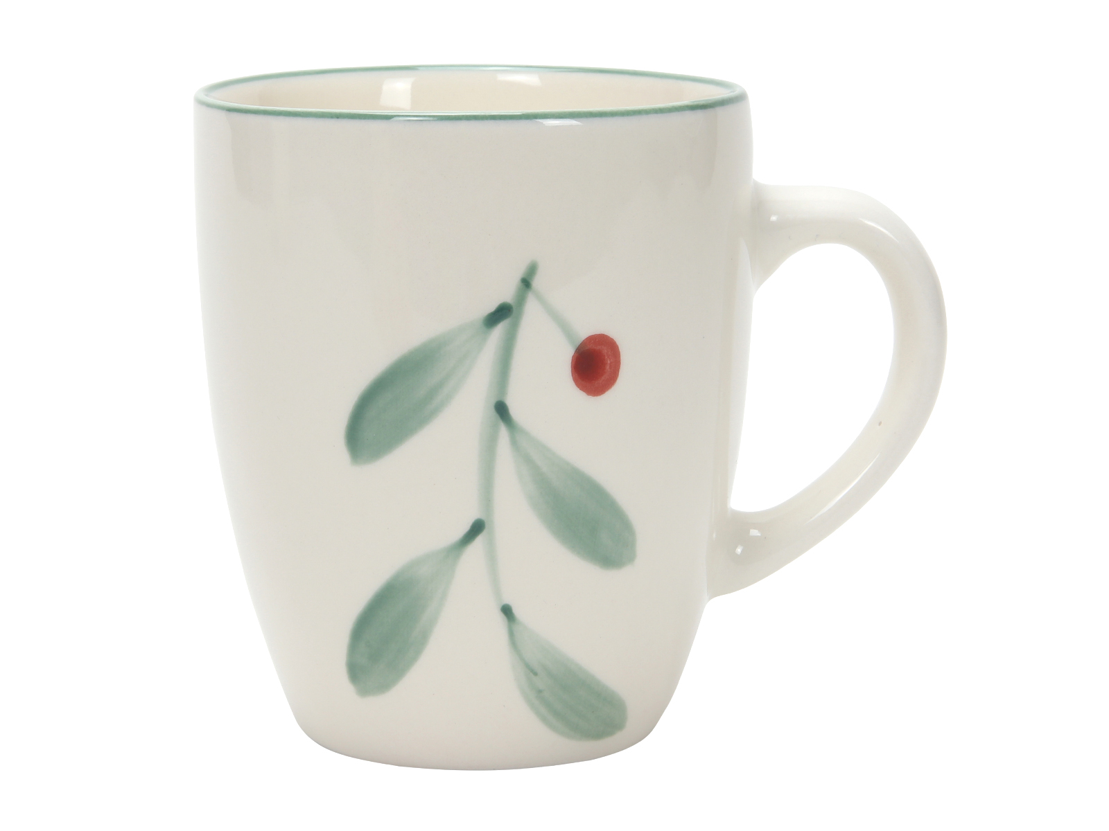 Ceramiczna linia BERRY GREEN kubek z uchem 350 ml Ceramic line BERRY GREEN mug handle 350ml 23105864