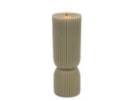 LED świeczka RIBBED 7x20 cm GREY LED candle RIBBED 7x20 cm GREY 23145266