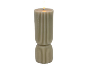 LED świeczka RIBBED 7x20 cm GREY LED candle RIBBED 7x20 cm GREY 23145266