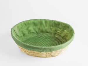 Bambusowy Koszyk dekoracyjny OWALNY 29x21xh7 Basket bamboo 29x21xh7 with green cover OVAL