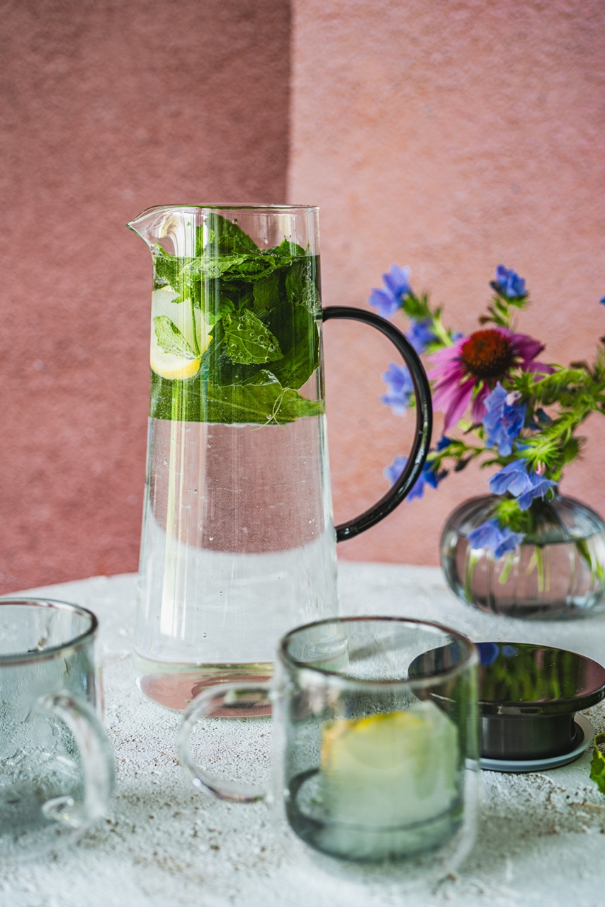 MPL Borosilikatowy DZBANEK 1,3l CZARNY WYSOKI MPL borosilacate glass jug lid 1,3l BLACK HIGH - obrazek 2