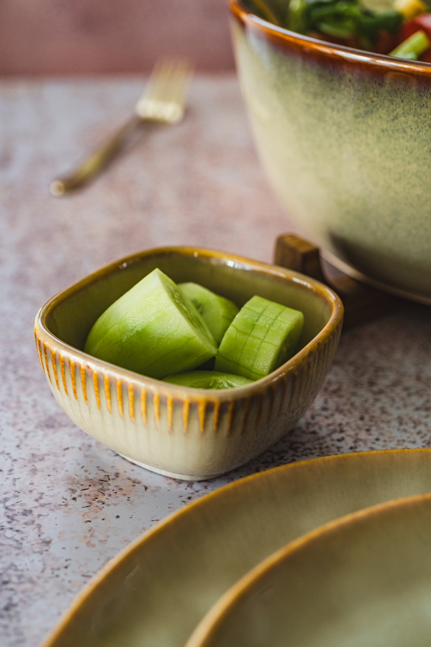 Ceramiczna linia OMBRES I miseczka kwadratowa 10cm OMBRES INSTA line square dip bowl 10 cm