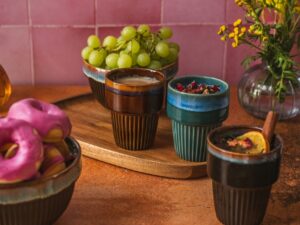 Ceramiczna linia RIB KUBEK mix 3 kolory Ceramic RIB MUG 3 colors 24310017