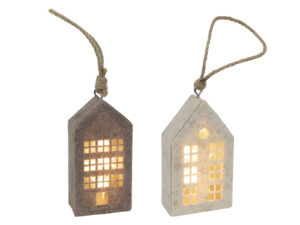 LED zawieszka HOUSE beżowy/ brązowy 14 cm MIX LED pendant HOUSE beige/ brown 14 cm MIX 23080317