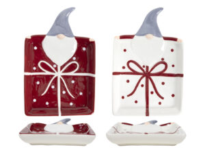 Deco Xmas GNOME RED talerz Deco Xmas GNOME RED plate 23000248