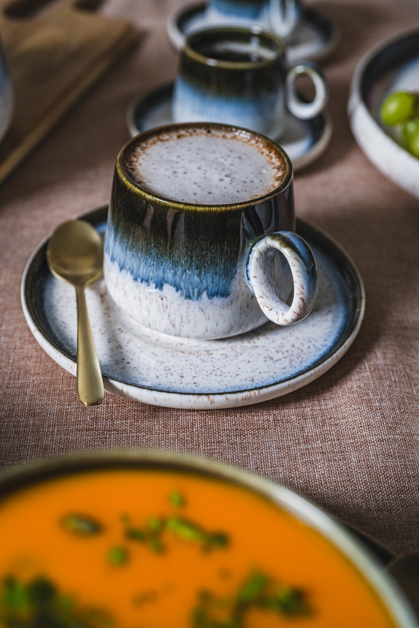 LUNA LINE filiżanka do kawy herbaty 250 ml z pods LUNA LINE coffe tea cup 250 and saucer 077550 - obrazek 5