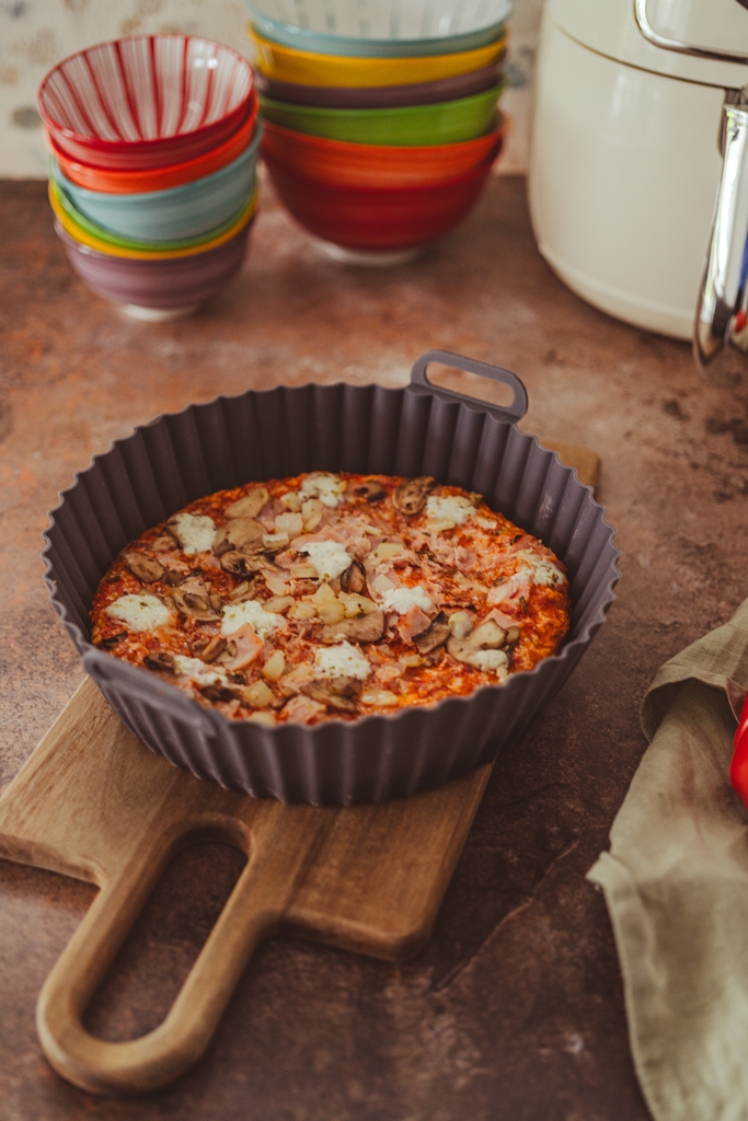 Gadget silikonowy koszyk do frytkownicy okrągły BR AIRFRYER basket silicone round o 20 BROWN 077055 - obrazek 4