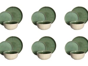 Ceramiczna linia ZEN MINT - zestaw obiadowy 18 el Ceramic ZEN MINT 18 pcs dinner set