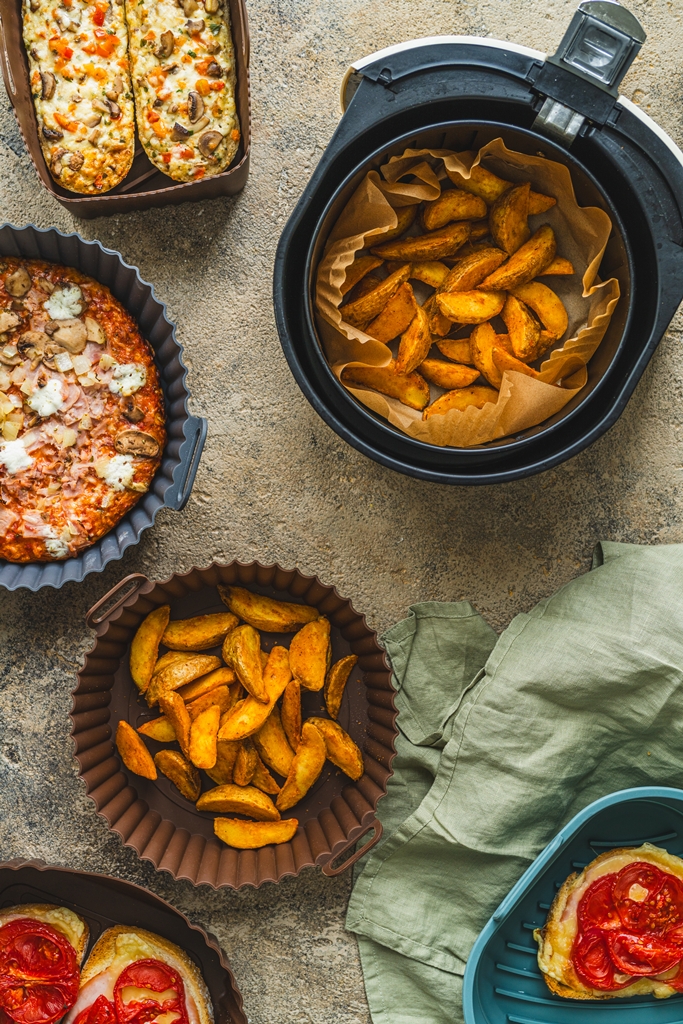 Gadget silikonowy koszyk do frytkownicy okrągły BR AIRFRYER basket silicone round o 20 BROWN 077055 - obrazek 3